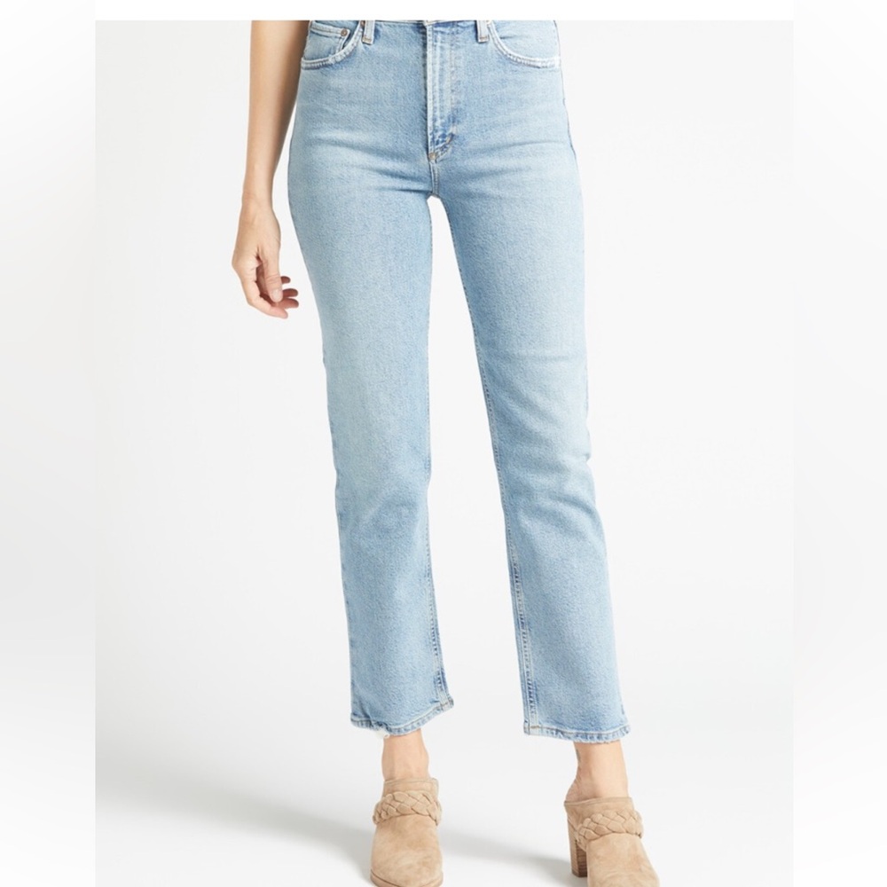 Agolde Light Blue Straight Leg Jeans